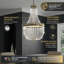 Lustre empire moderne / traditionnel à 5 lumières l 20 po avec détails en cristal Bernhard pour le salon ou la salle à manger-1208567221