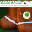 Durham 6ft Christmas Inflatable Gingerbread Man & Santa Hat w/ LED Lights