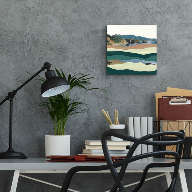 Art mural en verre épique «Mountain Series 160» par Lorelle Rau, 12 po x 12 po