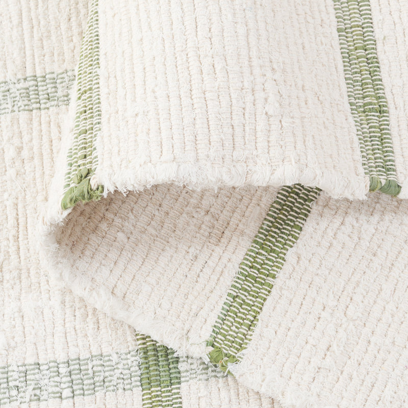 Nuriye Handwoven Recycled Cotton Plaid Rug, Rectangle 3' x 5'