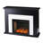 Marble Tiled Smart Fireplace Black