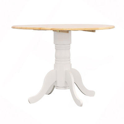 Table de salle à manger ronde avec abattant