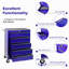 Coffre à outils roulant en métal avec 5 tiroirs, armoire à outils à 5 tiroirs de 20 po avec glissières à roulement à billes, coffre à outils en acier-698659739