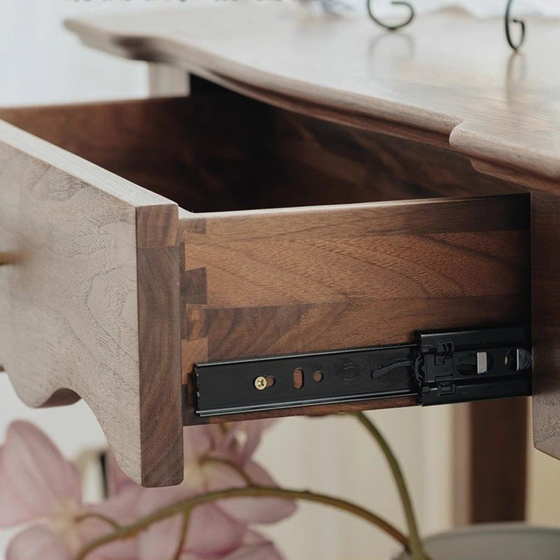 Console d'entrée en bois massif de style Mid-Century