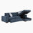 Odesser 115" W 2-Piece Chenille Sleeper Sectional-1138026910-1138026908