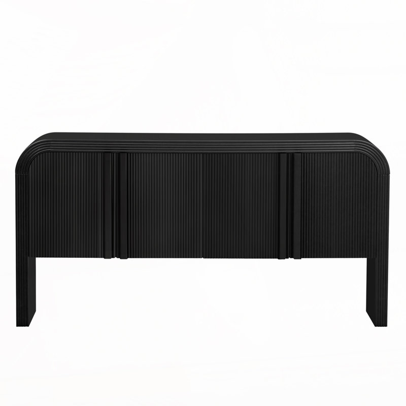 Armoire de rangement décorative Wave, Noir