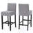 30-Inch Fabric Barstool With Solid Wood Frame
