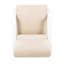 Méridienne d'extérieur avec coussin beige et bois blanc - idéale pour la lecture près de la piscine ou d'un foyer