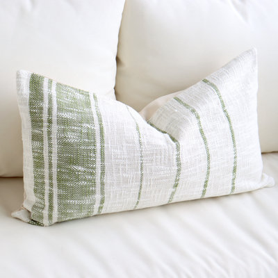  Striped Cotton Pillow Cover