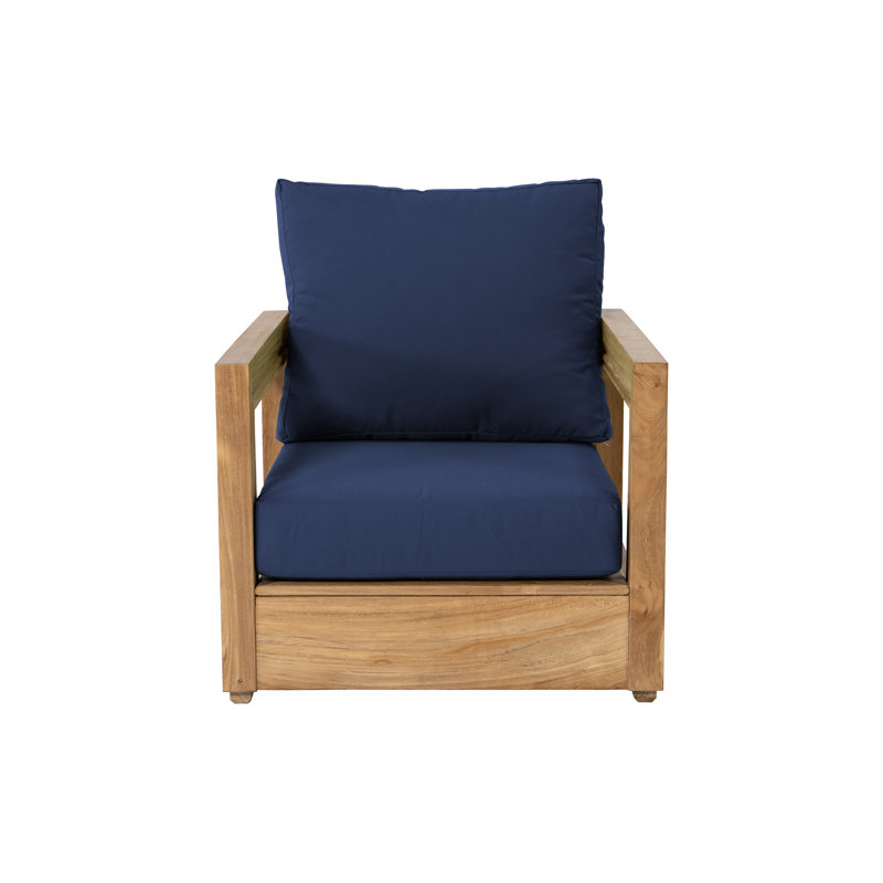 Chatsworth 7 Piece Deluxe Seating Group With 36" Chat Table, Navy Sunbrella®
