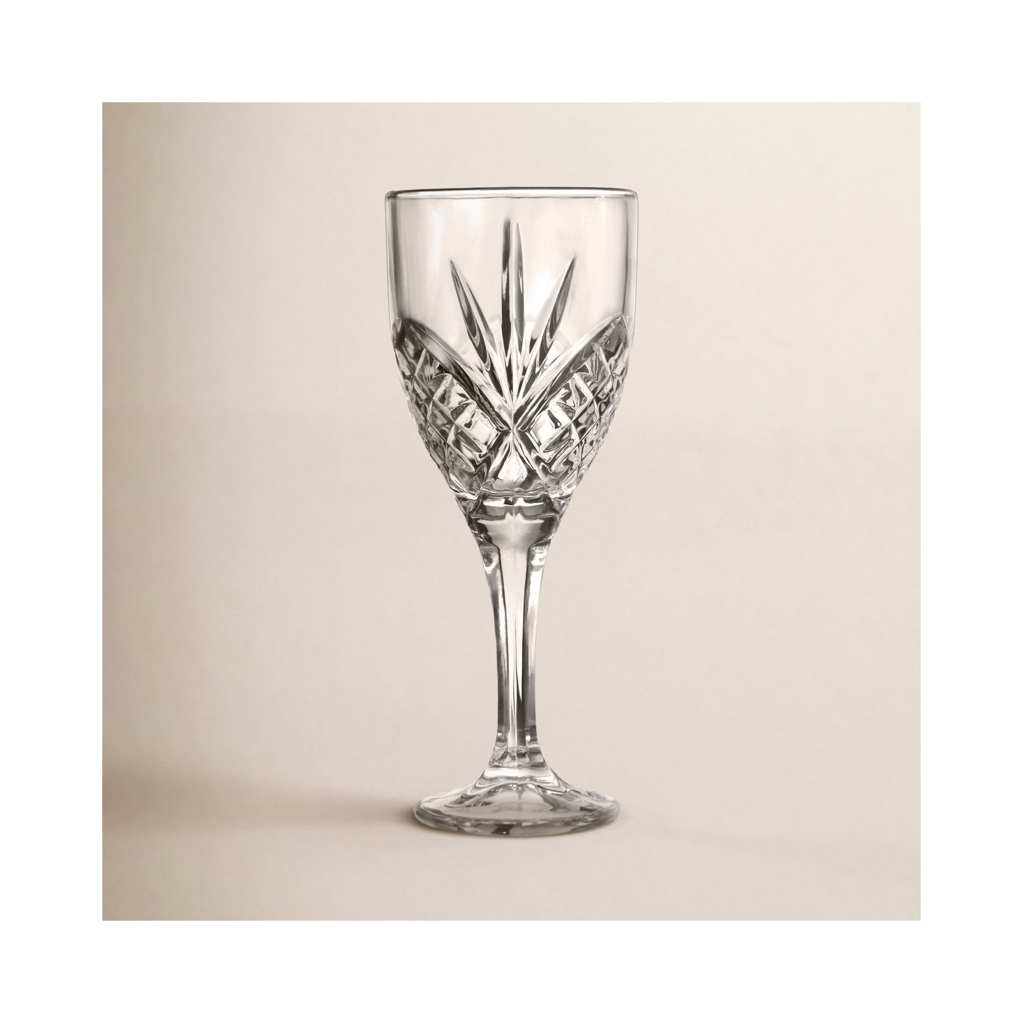 Dublin Crystal Gold Rim Water Goblet 16oz, Platinum