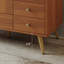 Meuble-lavabo autoportant avec comptoir en faux marbre, lavabo en céramique, 5 tiroirs et pieds en acier inoxydable-1046952354