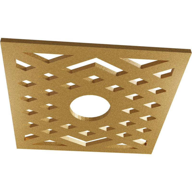 Médaillon de plafond à chevron en PVC de qualité architecturale 28 po x 7 pi 1/4 po x P 3/4 po, Or