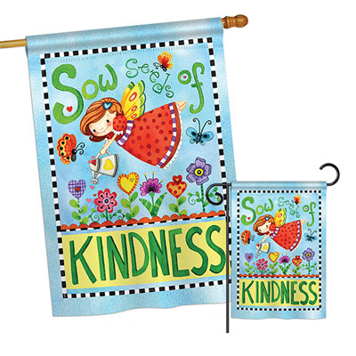 Double Sided 40'' H x 28'' W Polyester Flag Set
