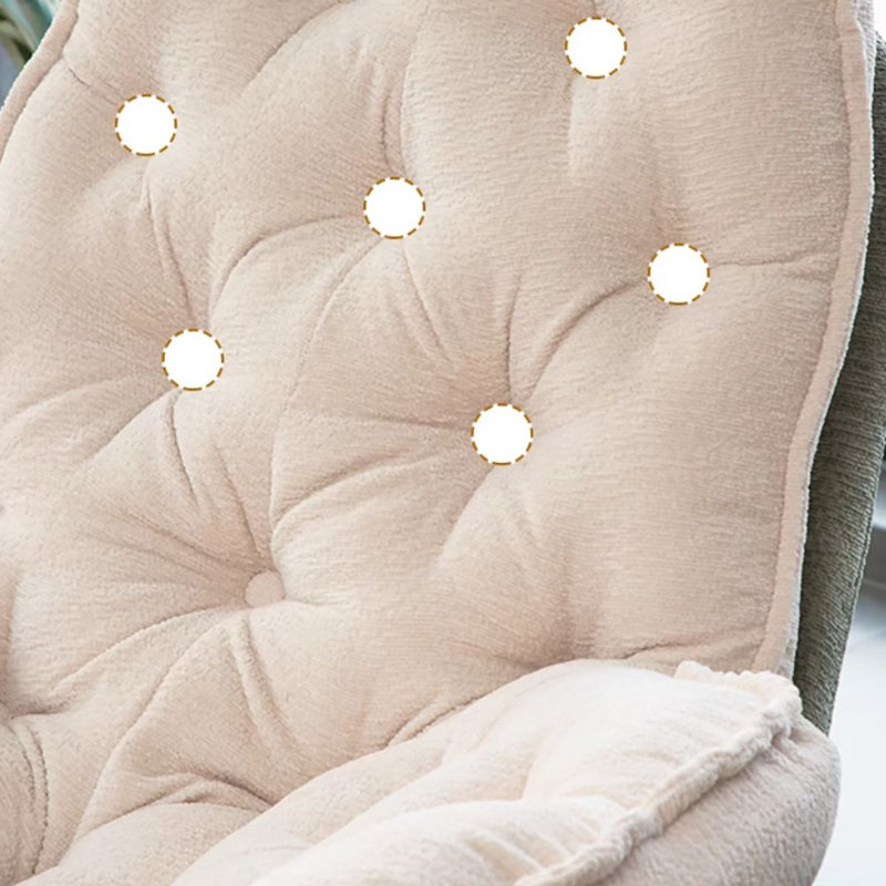 Chaise berçante de luxe Penguin, Vert / blanc cassé