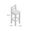 Abilio Solid Wood Counter Stool