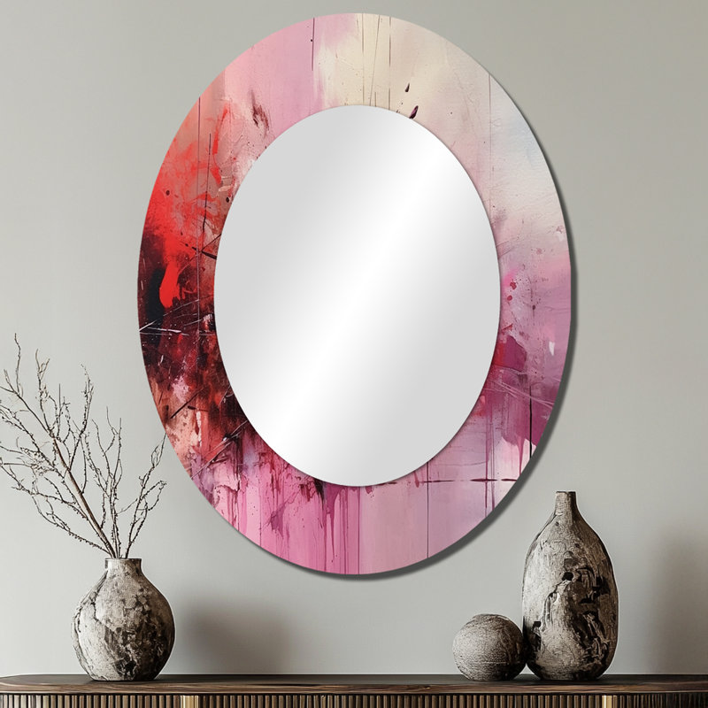 Miroir mural Modernist Expressions I - rose, 40 po x 30 po