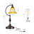 Touch Control Traditional Table Lamp With Glass Shade And USB A+C Charging Ports, Vintage Bronze Metal Base-528407078