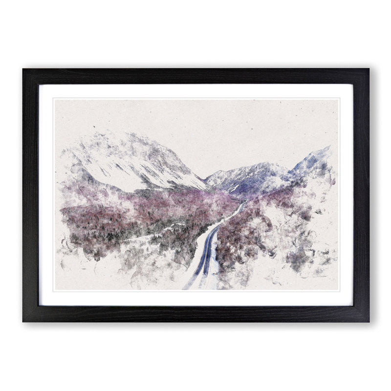 The White Mountains of New Hampshire - Picture Frame Painting Print, 45cm H x 63cm W x 2cm D, Black Framed