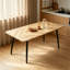 Table de salle à manger en MDF rectangulaire avec pieds en acier pour la cuisine ou le salon, peut accueillir 4 à 6 personnes, largeur 47,24 pouces