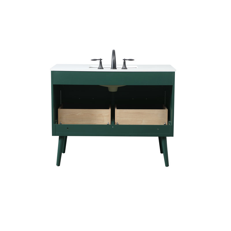 Ensemble de meuble-lavabo simple 42 po Steinfeldt, Vert