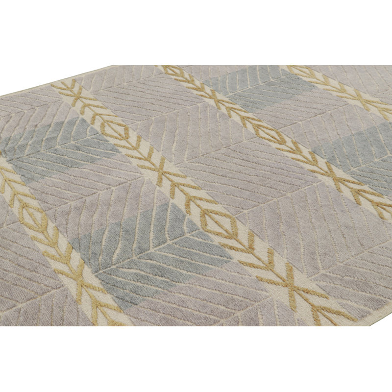 Rug & Kilim’S Scandinavian Style Rug With Gray And Beige-Brown Geometric Patterns