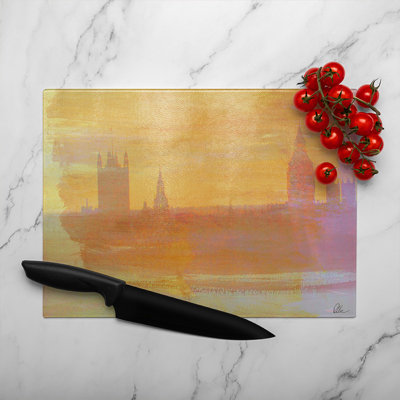 Big Ben Mist Glass Chopping Board