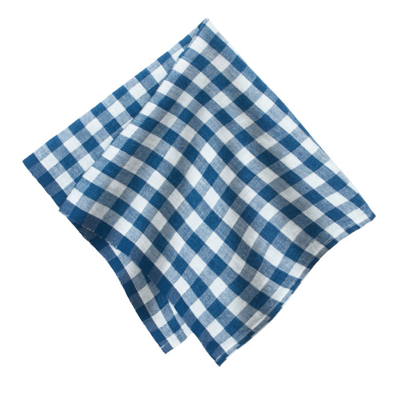 Alessandro Linen Square Napkins, Blueberry