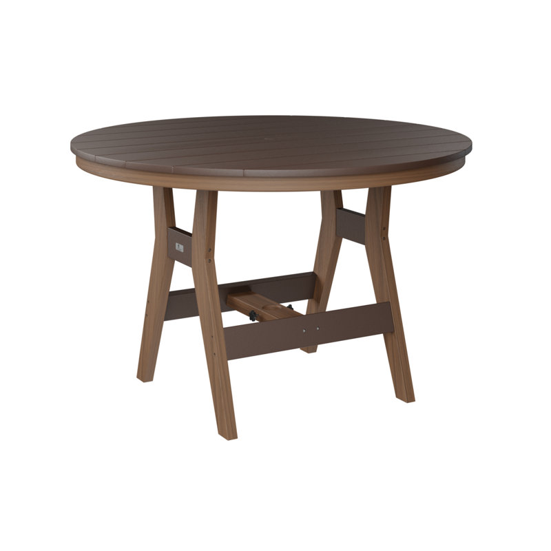 Berlin Gardens Harbor 60″ Round Dining Table, Chocolate Brown, Antique Mahogany, 30.37" H x 48" W x 48" D