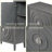 Rustic Kitchen Cabinet - Rubber Wood Construction, Distressed Finish,Rounded Door Design, Adjustable Shelves-1486234790