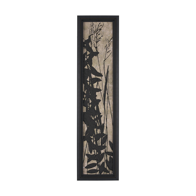 Reproduction d'art texturé encadré gravé à la main Silouette I a, Gravé Silouette I