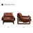 Esmiralda 35.83'' W Tufted Genuine Leather Accent Leisure Lounge Chair, Armchair-1165021278