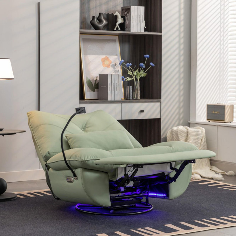Fauteuil inclinable pivotant Boleradice, Vert