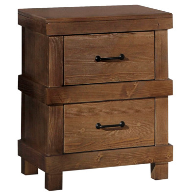 Domita Nightstand, 2 Drawer Nightstand, Bedside Table, Small Nightstand