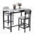 Kitchen Table Set, Dining Table And Chairs For 2, 3 Piece Dining Room Table Set With 2 Upholstered Chairs, Bar Dining Table Set For Small Spaces, Apartment, Breakfast-1450488904