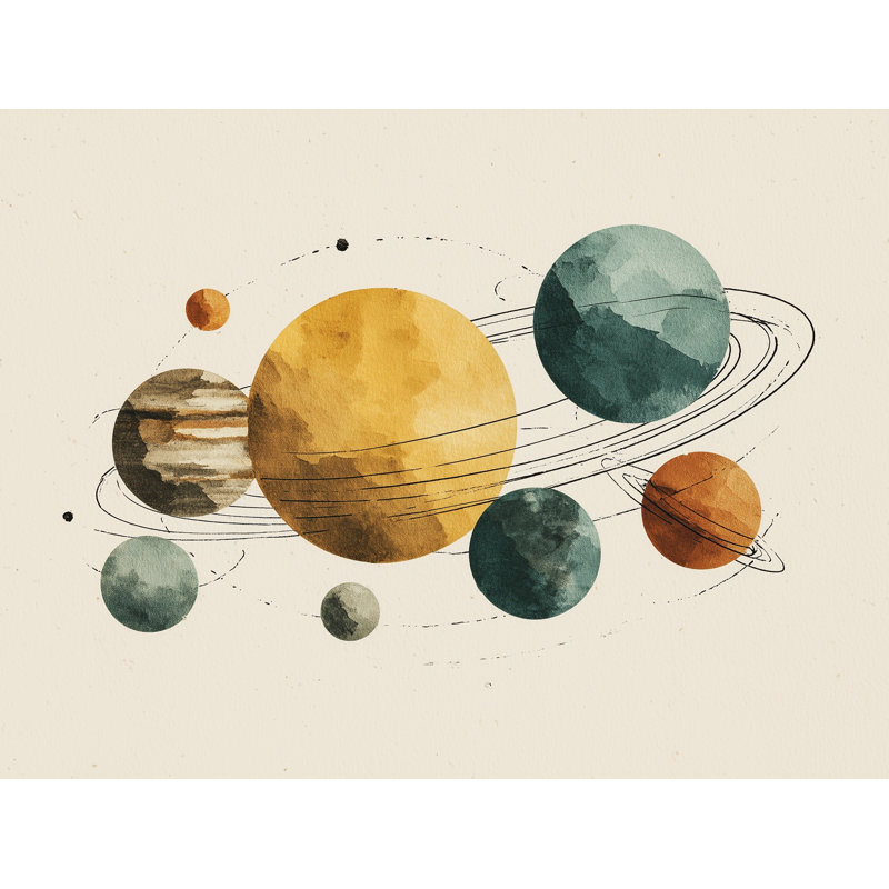 Système solaire mural double Planets, 160 po x 108 po, Non tissé
