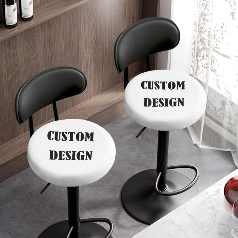 Custom Design Stool Covers Round Set Of 2 Pcs Round Bar Stool Cushion Bar Stool Seat Covers