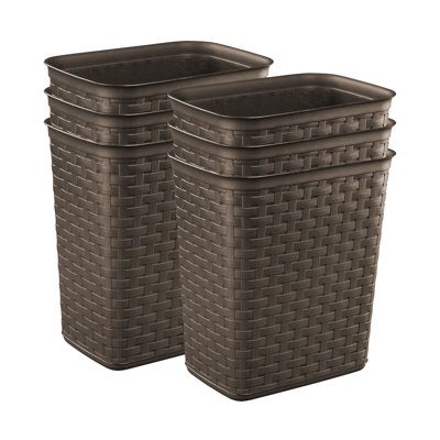 Sterilite Weave Plastic Home/Office Wastebasket Trash Can