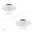 Très grand semi-encastré 5 lumières bronze avec abat-jour en tissu blanc cassé fabriqué à la main-1438055129