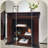 Nut-Brown Solid Wood Electric Fireplace
