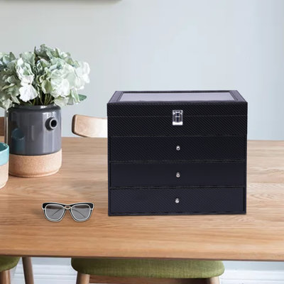 Boîte à bijoux avec 24 lunettes de soleil