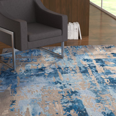 Prismatic Viscose Abstract Indoor Rug