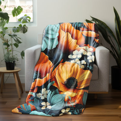 Machine Printed Throw Blanket