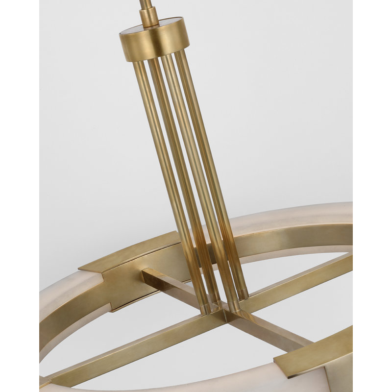 Covet 8 - Light LED Chandelier, Antique-Burnished Brass
