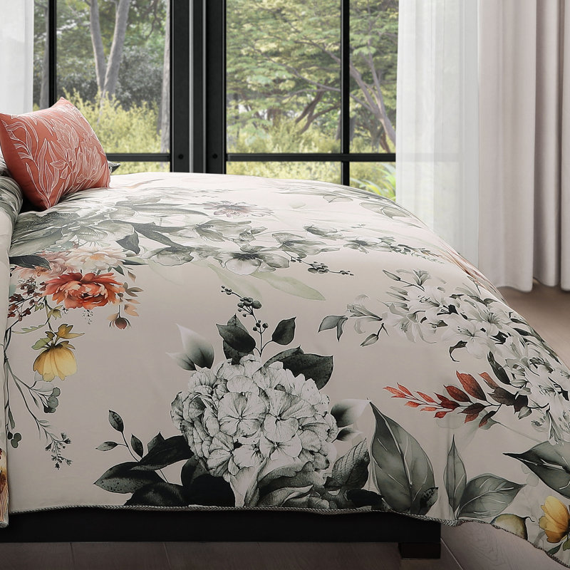 Ensemble d'édredon réversible 100% satin de coton Bebejan, Édredon très grand + 2 très grandes taies déco