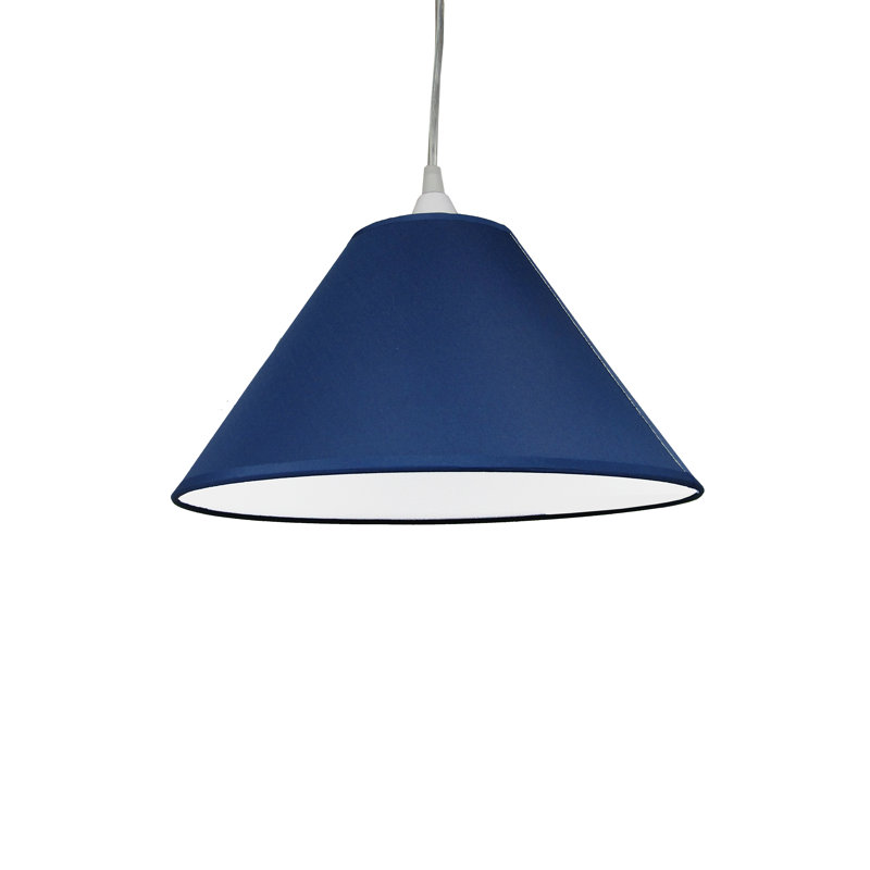 22cm H Cotton Empire Lamp Shade ( Screw On ), Navy Blue
