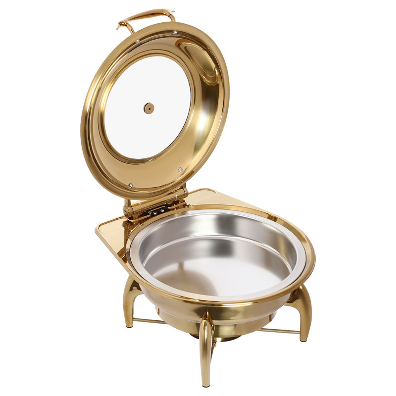 Ensemble de buffet à vaisselle rond en acier inoxydable 6,34 pte