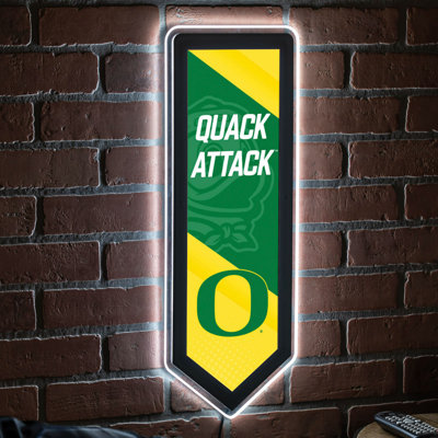 NCAA Team Pennant Shaped LED Lighted Wall Sign