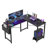 Otilia Modular L-Shaped Iron Computer Desk-870700983