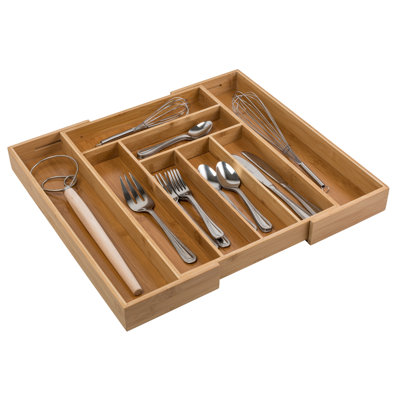 2'' H x 13'' W x 12.8'' D Flatware & Kitchen Utensils Drawer Organizer